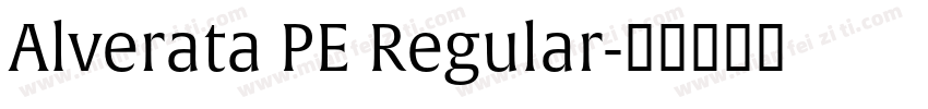 Alverata PE Regular字体转换
